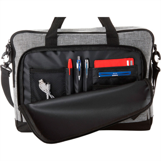 Graphite 15 Inch Computer Briefcases Open